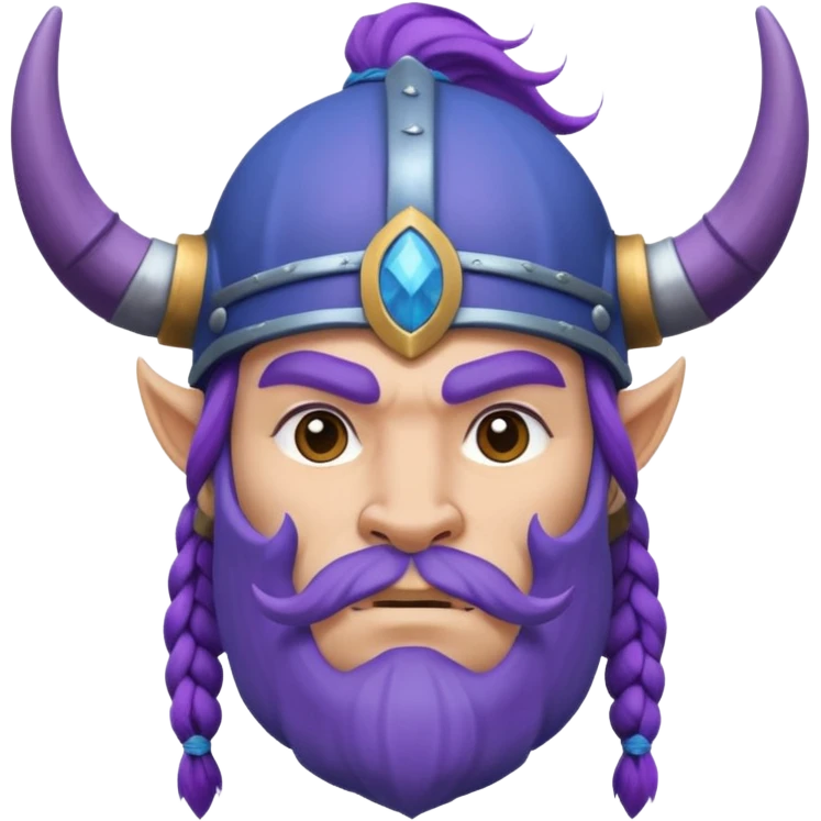 Purple Viking riding a blue bison emoji