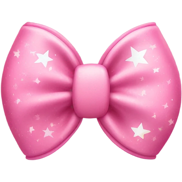 Pink bowknot with stars emoji