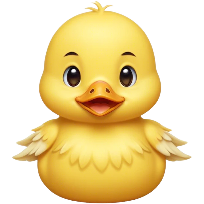 Cinematic Cute Yawning Yellow Baby Duck Portrait Emoji, Head tilted slightly with a dramatic, wide-open yawn, showcasing a soft, downy yellow coat with little drooping wings, round eyes barely open in drowsy contentment, Simplified yet irresistibly adorable features, highly detailed, glowing with a soft, cozy glow, high shine, relaxed yet expressive, stylized with a touch of whimsical charm, bright and endearing, soft glowing outline, capturing the essence of a sleepy yet affectionate duckling, so drowsy it feels like it could stretch out of the screen and curl up for a nap! emoji