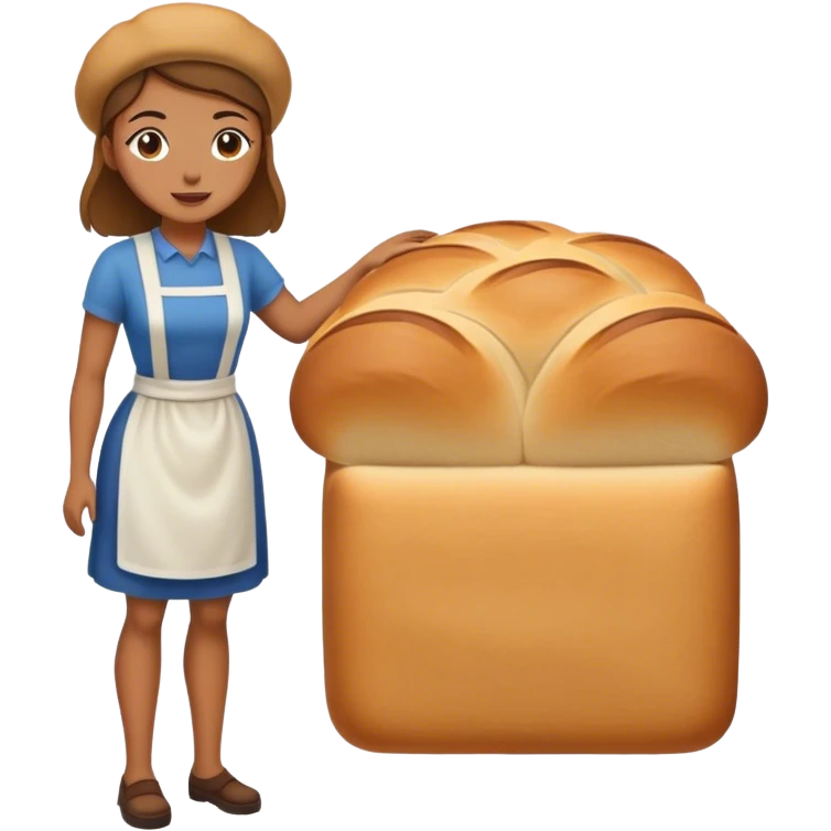 bread who looks like a woman full body emoji