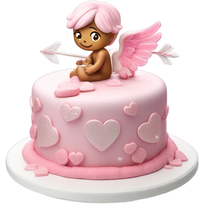 Realistic Photo of cupid cake emoji