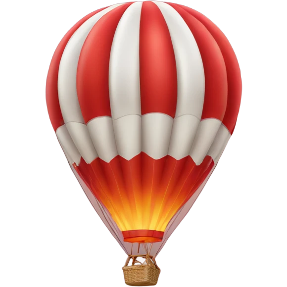 red hot air balloon emoji
