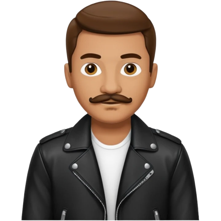 man with mustache with night club outfits emoji