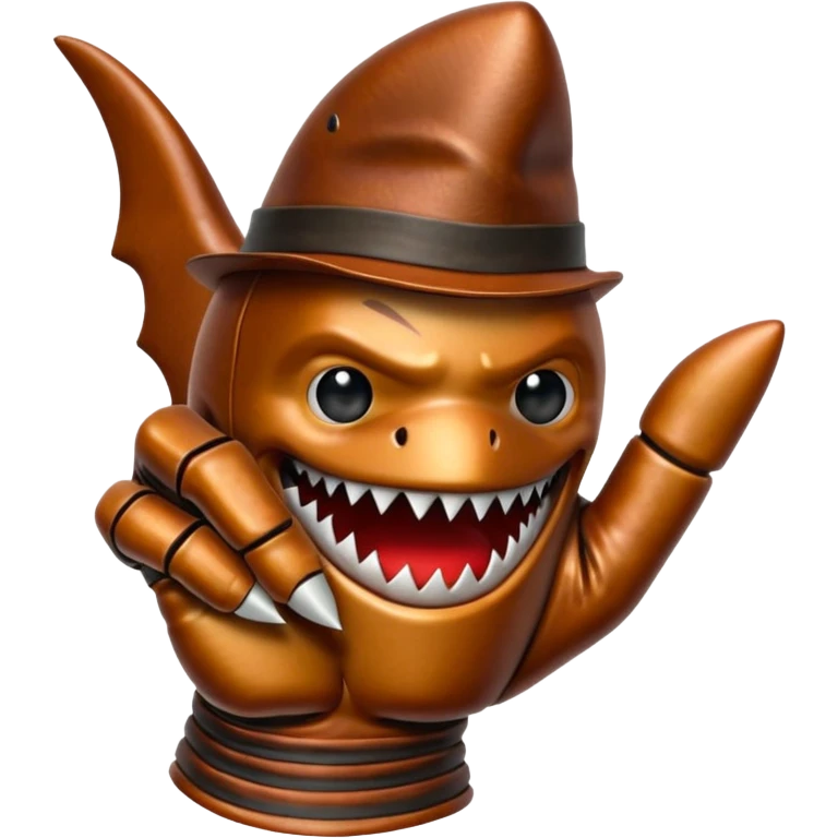 Freddy Krueger shark finger glove emoji