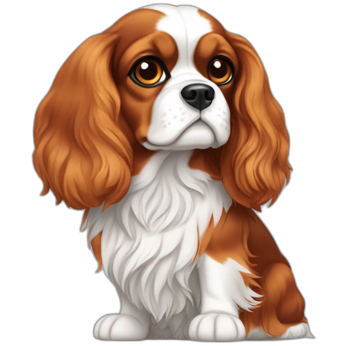 Cavalier king Charles tricolore  emoji
