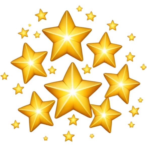 cluster of sparkling stars icon emoji