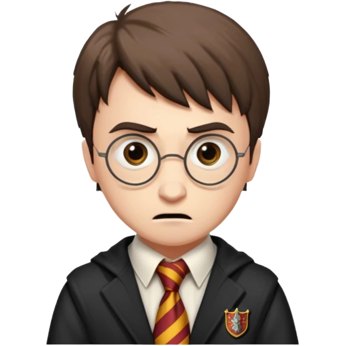angry harry potter with griffindor tie emoji