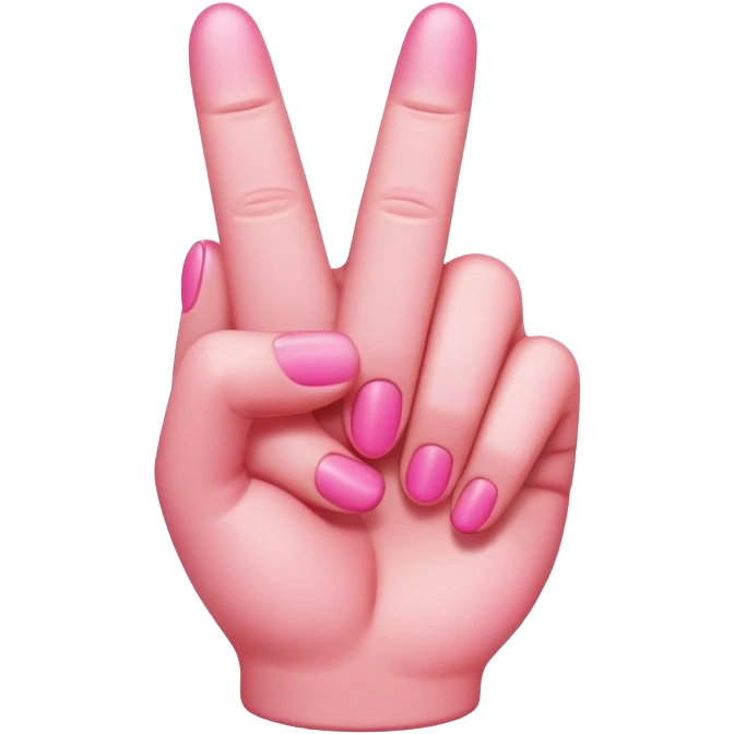 Pink middle finger emoji