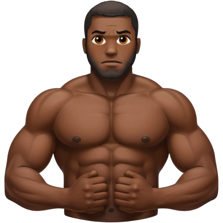 Giant big booty black very oily man back towards viewer emoji