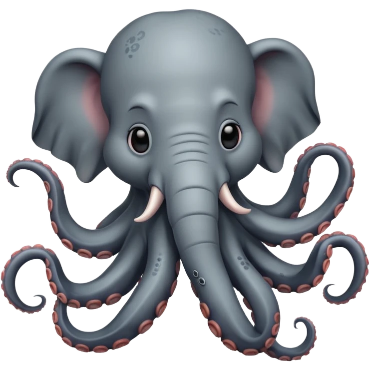 Elephant with a body of octopus emoji