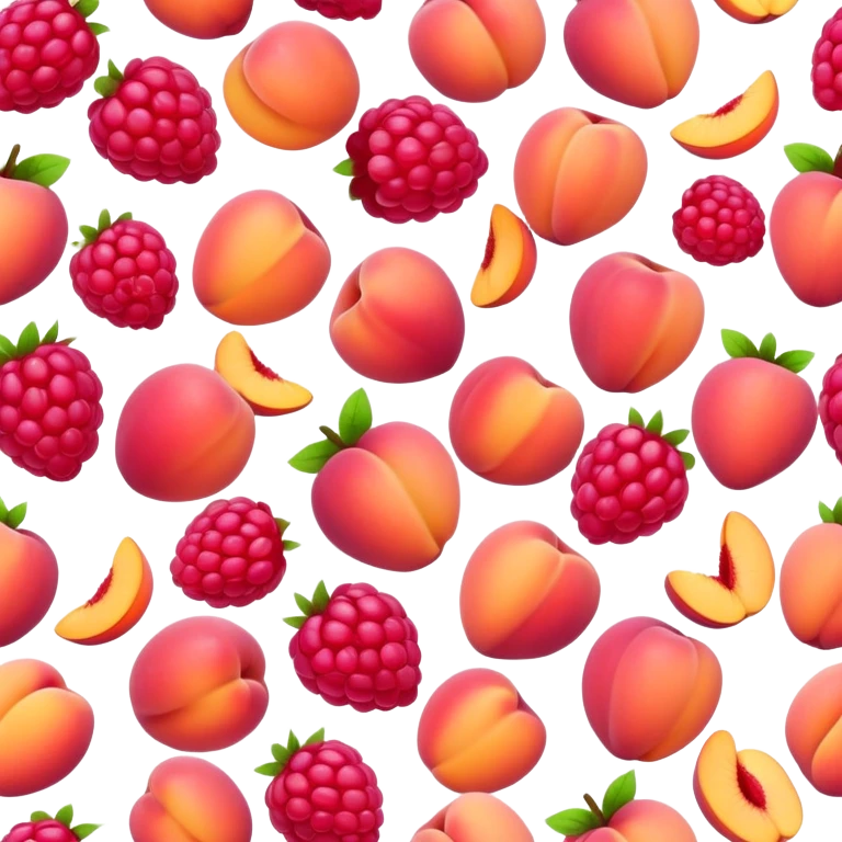 Raspberry Peach emoji