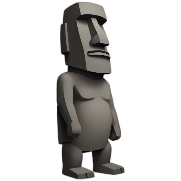 moai doing a jig emoji