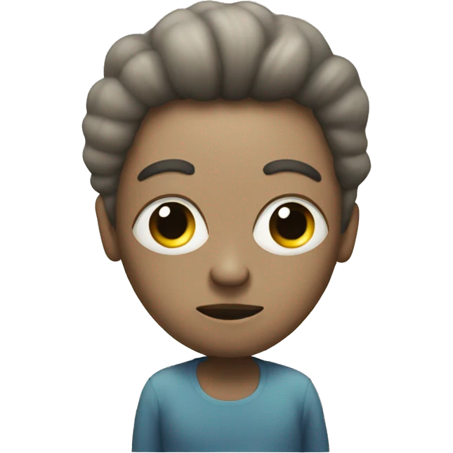 A pregnant man with a alien face emoji