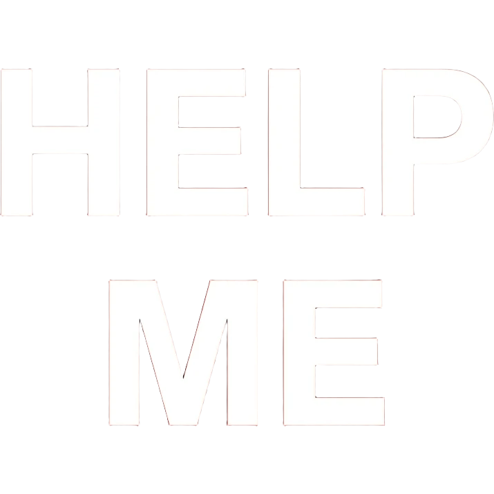 A square that says HELP ME in it and the color of the box is red emoji