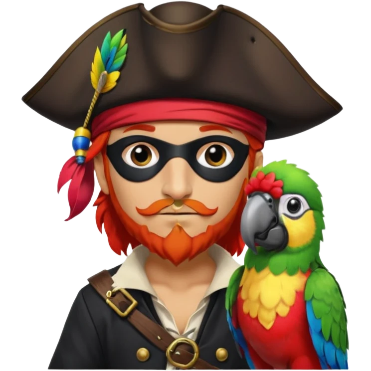 pirate and parrot emoji