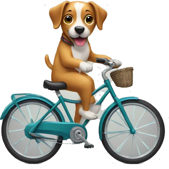 Dog on a bike  emoji