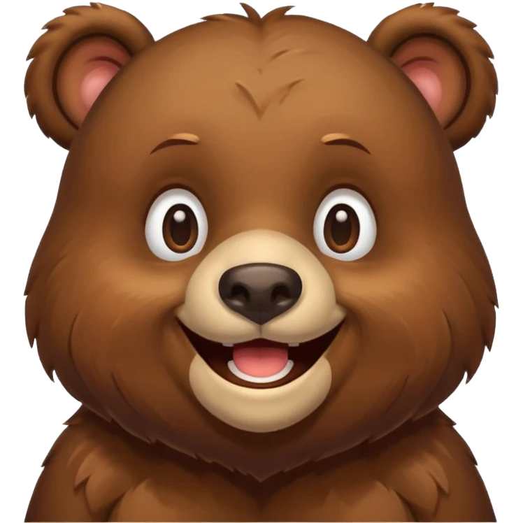 un ours très joyeux emoji