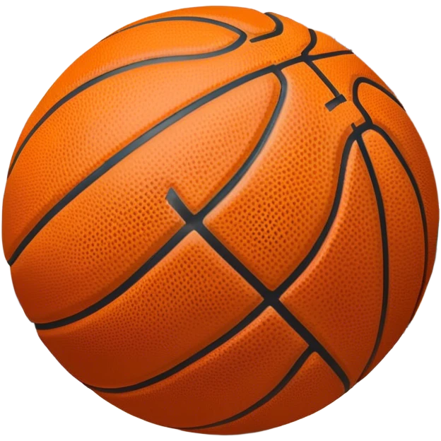Cinematic Realistic image of a basketball captured in dynamic motion, with detailed surface textures and a slight motion blur, set against a vibrant urban backdrop with energetic lighting emoji