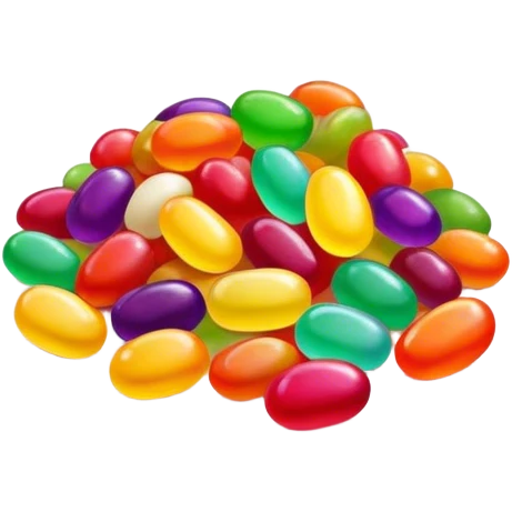 a burst of colorful jelly beans emoji