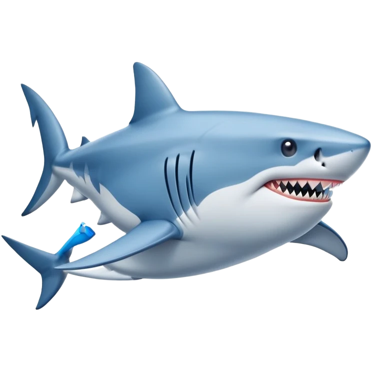 Shark with blue nike shoes emoji