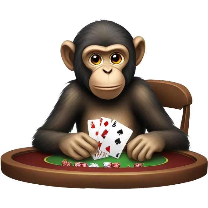 Monkey Playing Poker emoji
