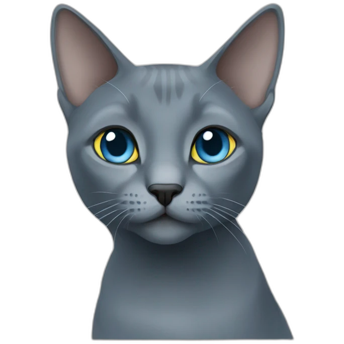 Russian blue cat emoji