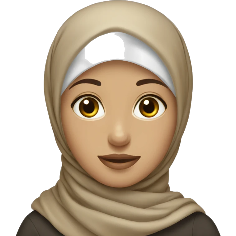 Hijab Girl with beige scarf  emoji