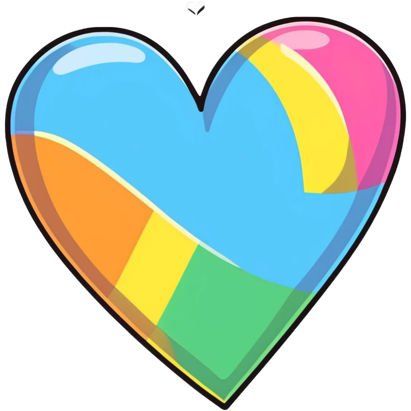 heart with rainbow colors emoji