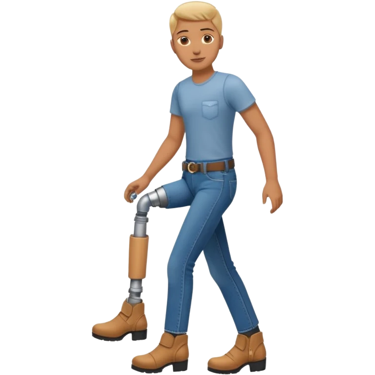 Person with prosthetic leg emoji