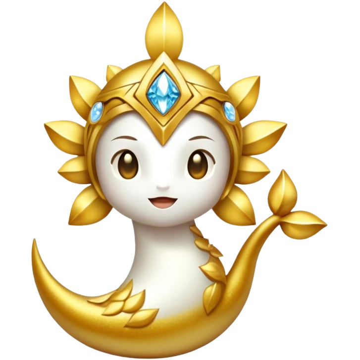 White and Golden Divine Glorious Shiny Sparkly Fakémon emoji