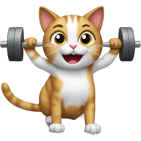 cat working out emoji