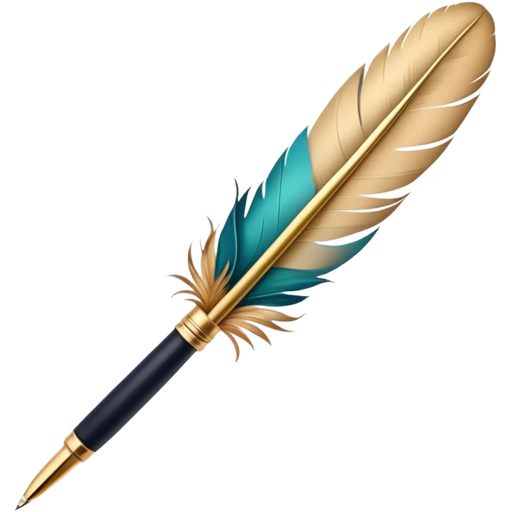 Vintage pen with feather  emoji