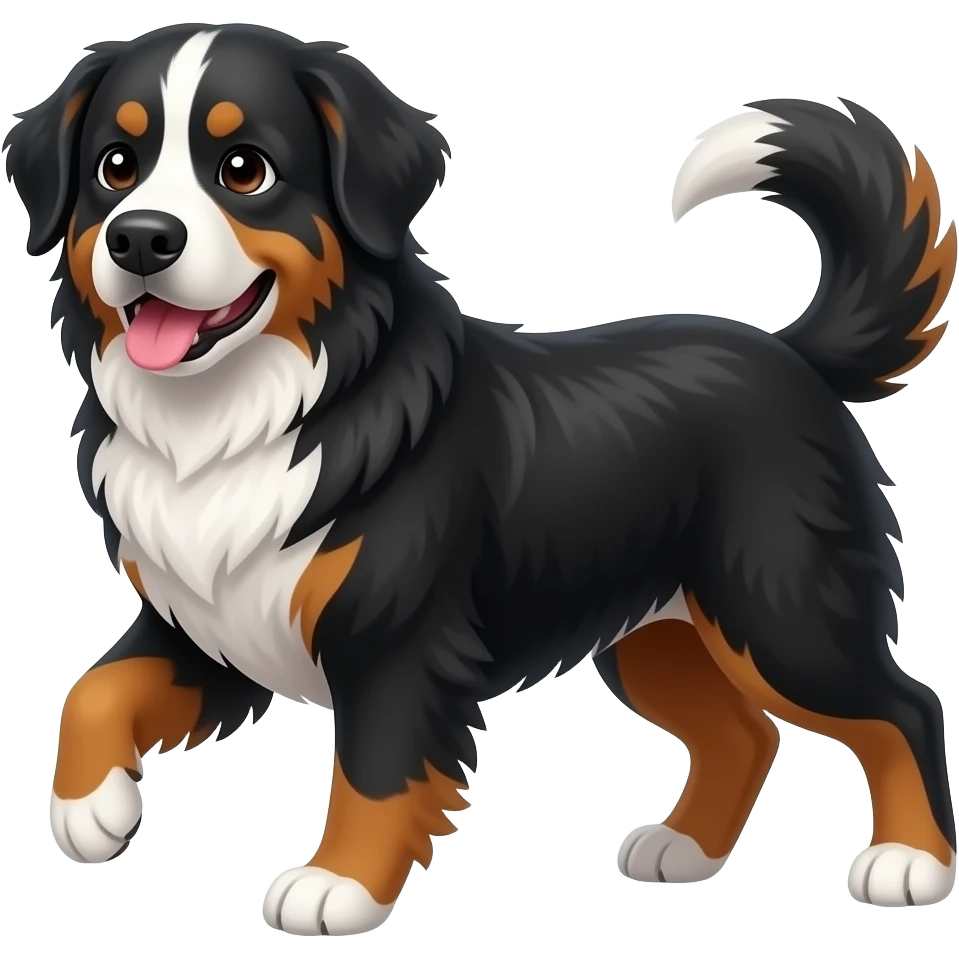 Bernese mountain dog playing emoji