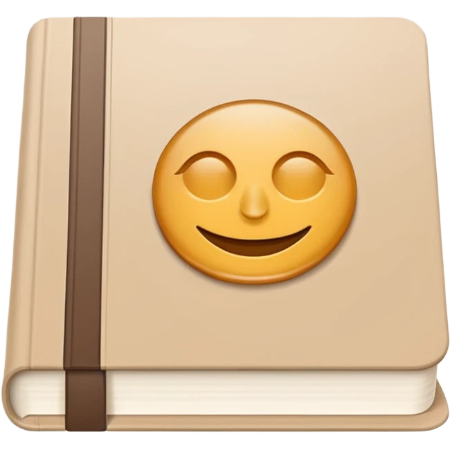 minimal flat emoji of a German language textbook titled “Grammar A1–B1”, clean modern cover, simple beige and white tones, crisp vector lines, elegant academic look, transparent background emoji