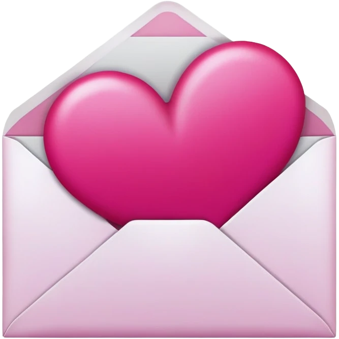 Romantic Red Pink Magenta White Silver Aesthetic Love Letter emoji