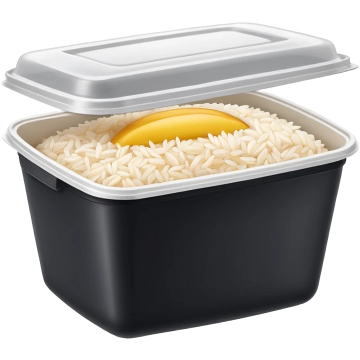 White rice Takeout container  emoji