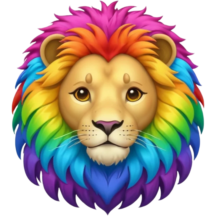 Rainbow lion emoji