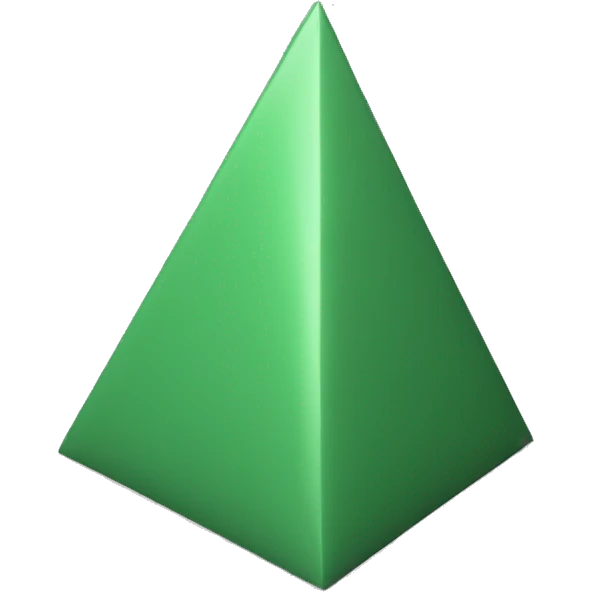 triangulo verde unicolor no 3D emoji