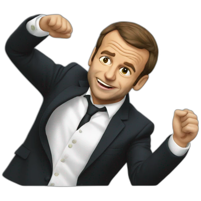 Macron dab emoji