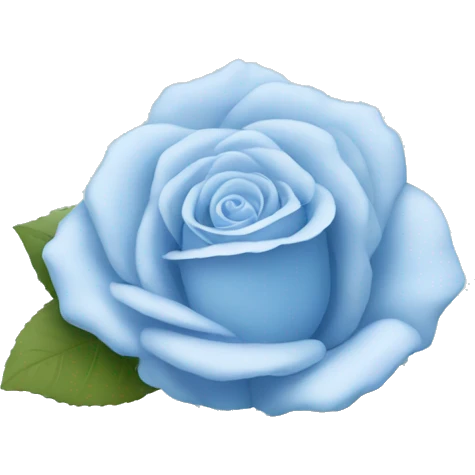 Light blue rose flower emoji