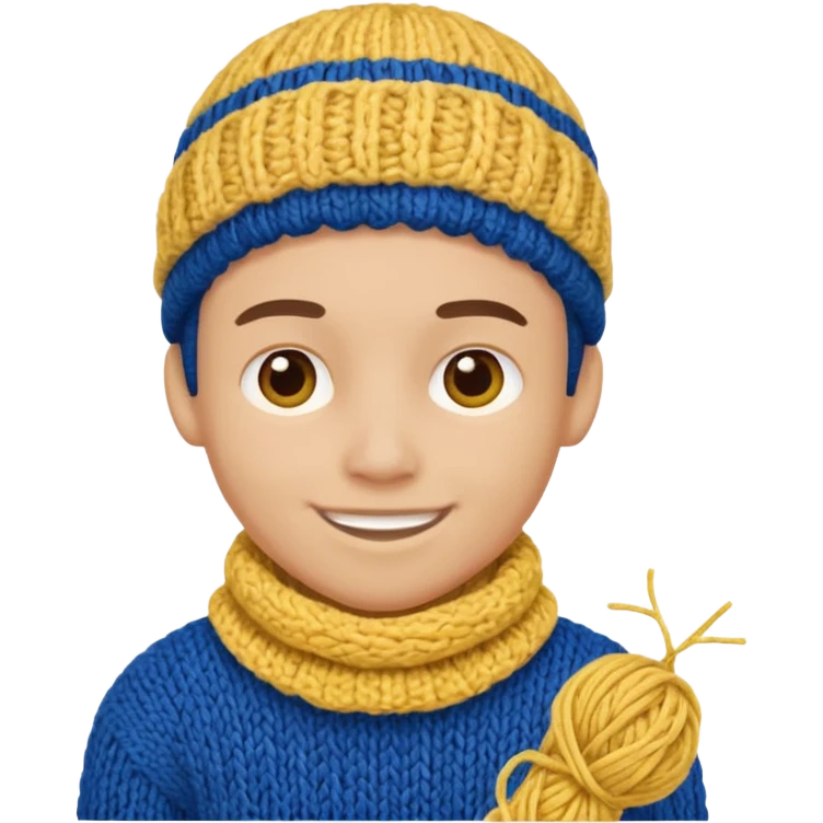 Knitted style faceboy emoji