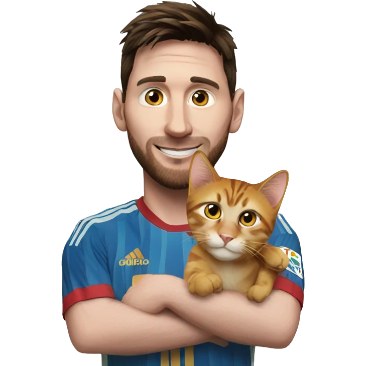MESSI WITH A CAT emoji