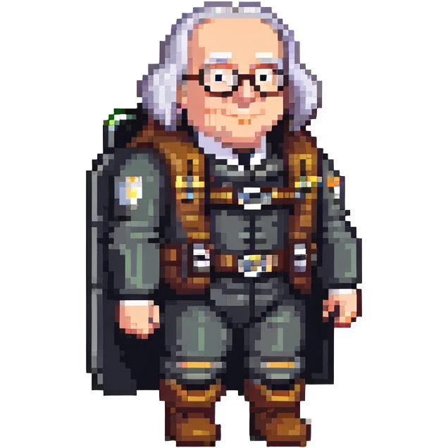 Ben Franklin wearing a jetpack emoji