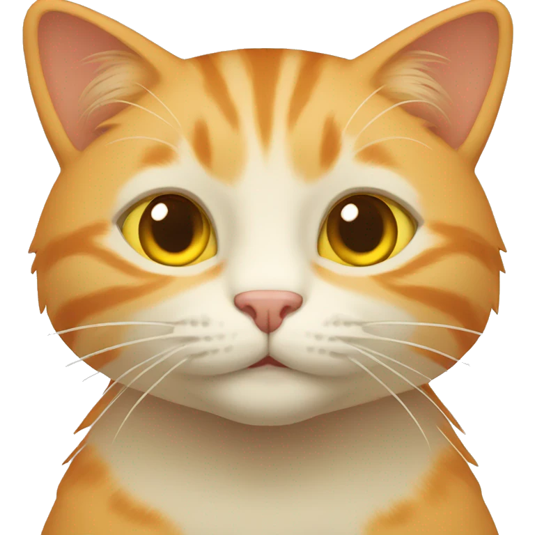 light orange cat, full body, front view emoji