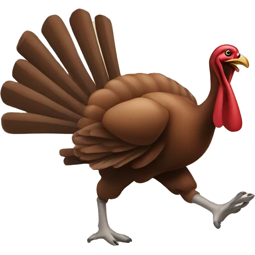 Turkey running away emoji