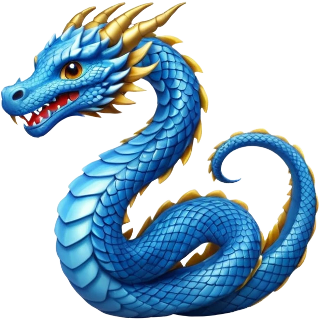 Sky dragon colour in blue emoji