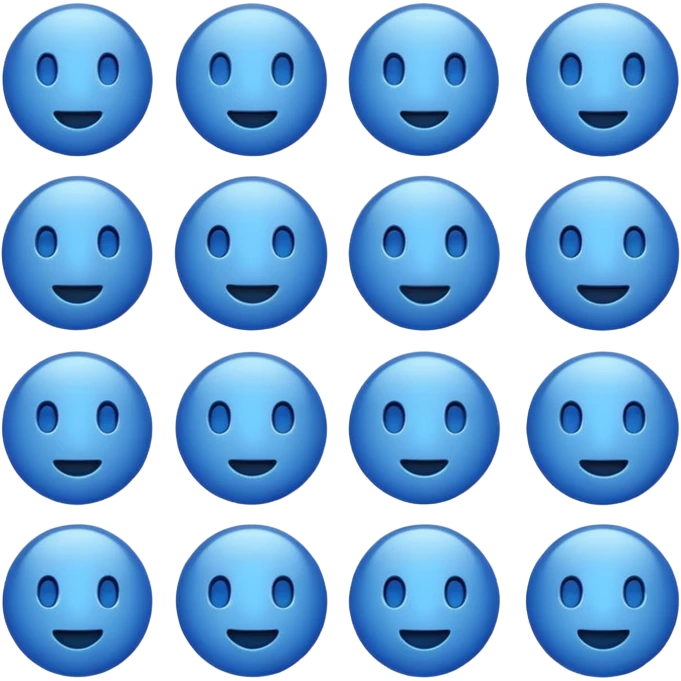 Blue emoji emoji