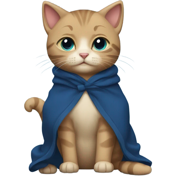 Kitten wearing dark blue robe emoji