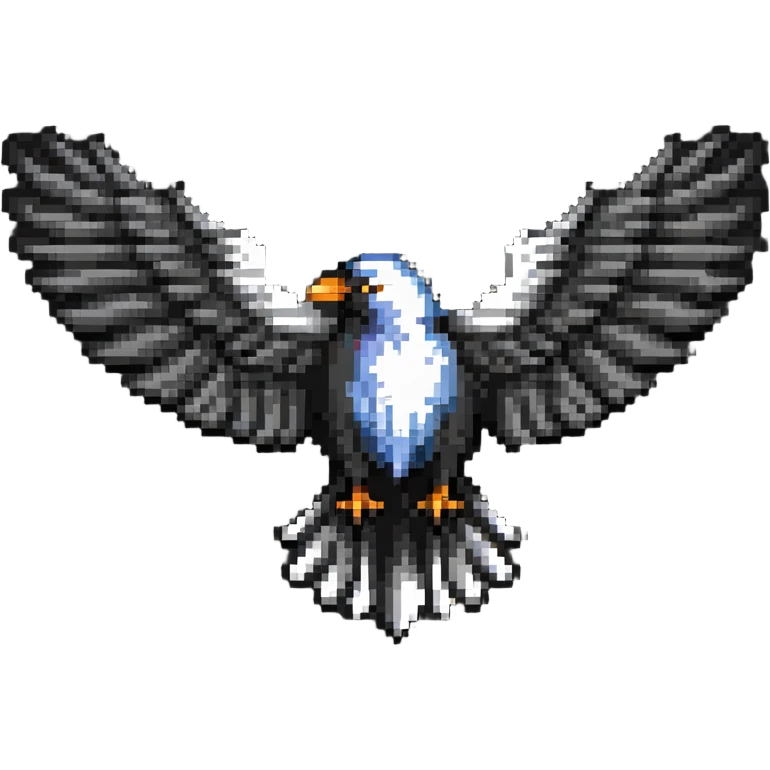 Flying crow with wings spread emoji