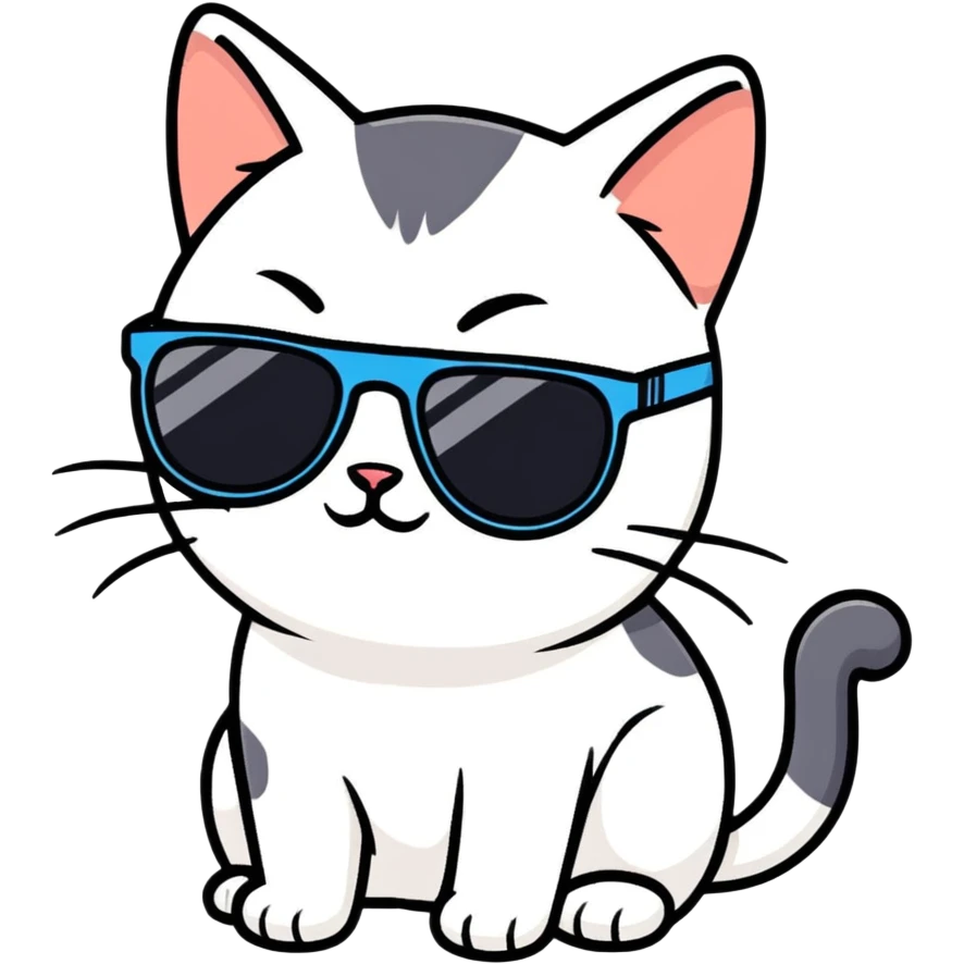 Cat with sunglasses emoji